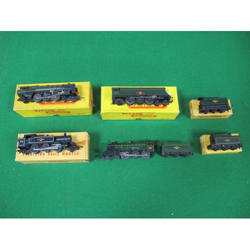 532 - Four Triang T.T Gauge Steam Locomotives, comprising a boxed Ref T.99 2-6-2 Class 4MT tank BR black R... 