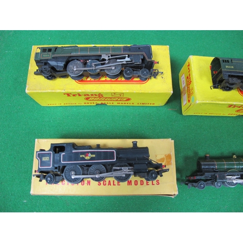 532 - Four Triang T.T Gauge Steam Locomotives, comprising a boxed Ref T.99 2-6-2 Class 4MT tank BR black R... 