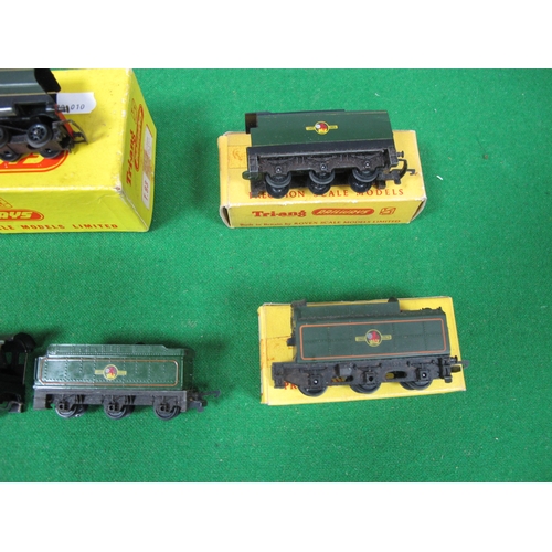 532 - Four Triang T.T Gauge Steam Locomotives, comprising a boxed Ref T.99 2-6-2 Class 4MT tank BR black R... 