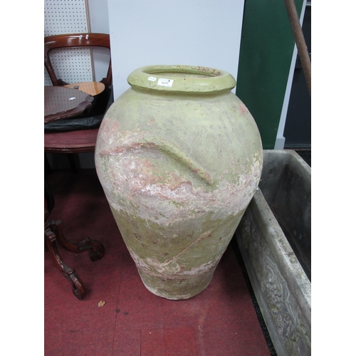 1177 - Terracotta Painted Urn, 85cm high.