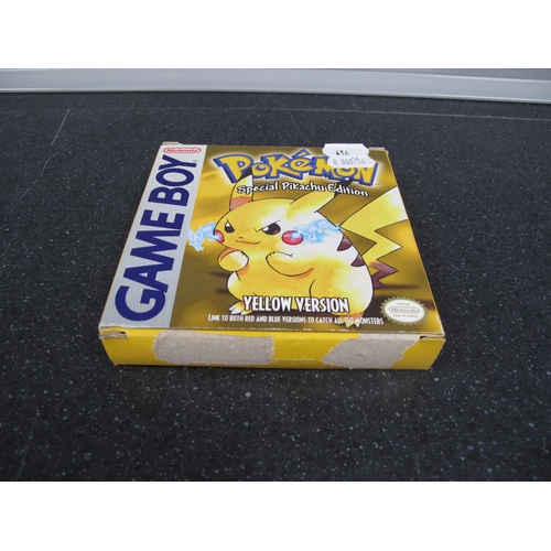 656 - Two Nintendo Game Boy Game Cartridges. Pokémon Special Pikachu Edition, 'Yellow Version' (damage to ... 