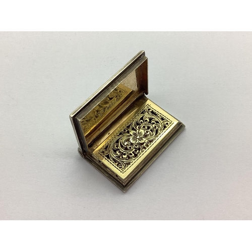 151 - A Victorian Hallmarked Silver Vinaigrette, in the form of a book, Taylor & Perry, Birmingham 1832, w... 