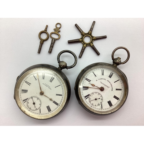 273 - A.W.W. Co Waltham Mass; A Hallmarked Silver Cased Openface Pocket Watch, the signed white dial with ... 