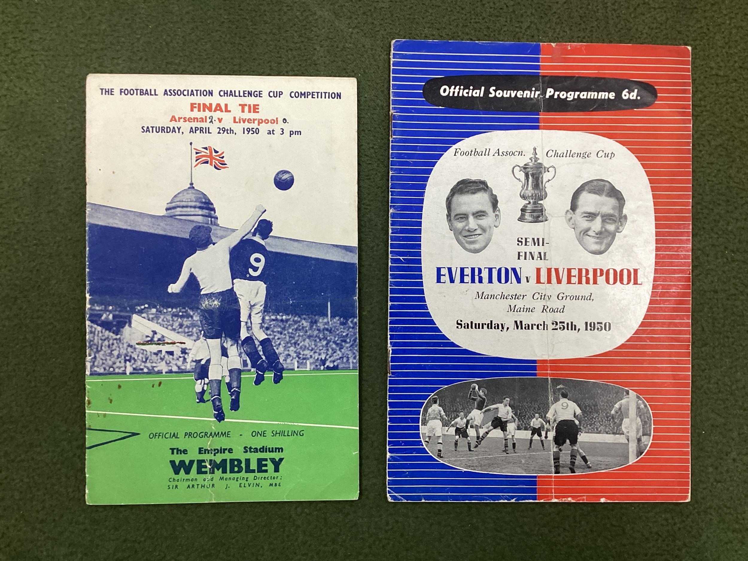 1950 F.A Cup Final Programme Arsenal v. Liverpool, (rusty staples ...