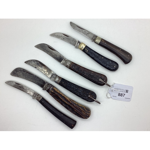 887 - Single Blade Folding Pruning Knives, including Taylors Eye Witness, Saynor, John Watt, etc (8.1cm-10... 