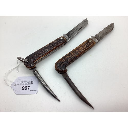 907 - Two Sailor's Knives, blades stamped 