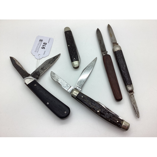 918 - Folding Pocket Knives, including I.XL George Wostenholm, Joseph Rodgers, etc. (5)