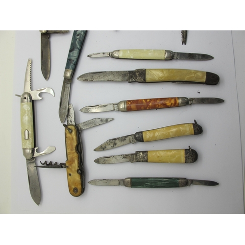 742 - A Collection of Assorted Penknives, (rust). (14)