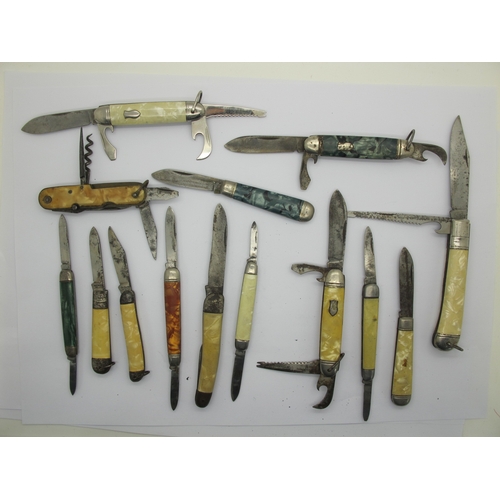742 - A Collection of Assorted Penknives, (rust). (14)