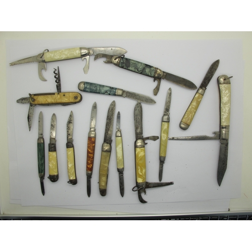 742 - A Collection of Assorted Penknives, (rust). (14)