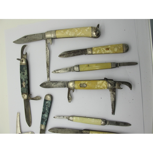 742 - A Collection of Assorted Penknives, (rust). (14)