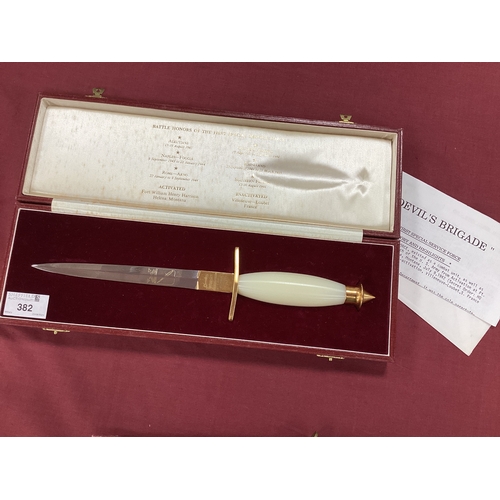 382 - First Special Service Force 1942-1944 Commemorative Fighting Knife, manufactured by Jonathan Crookes... 