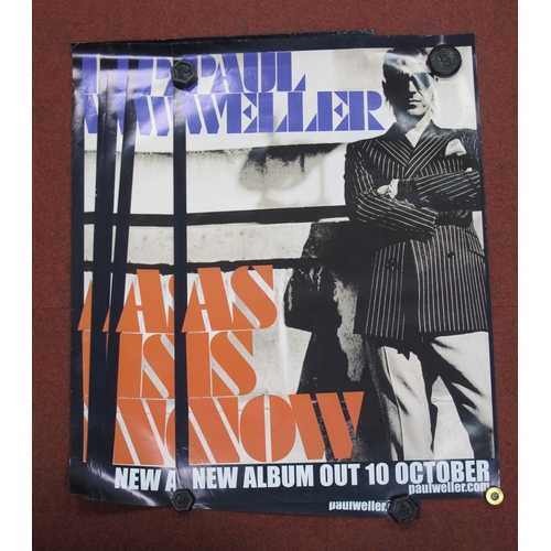 321 - Paul Weller - As Is Now (2005), unused record shop posters (5), 30