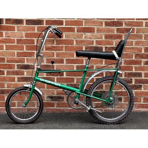 1001 - Raleigh Chopper Mk1 (1970) bicycle in rare ‘Flamboyant Green’. 3-speed AWT shifter Sturmey Archer ge... 