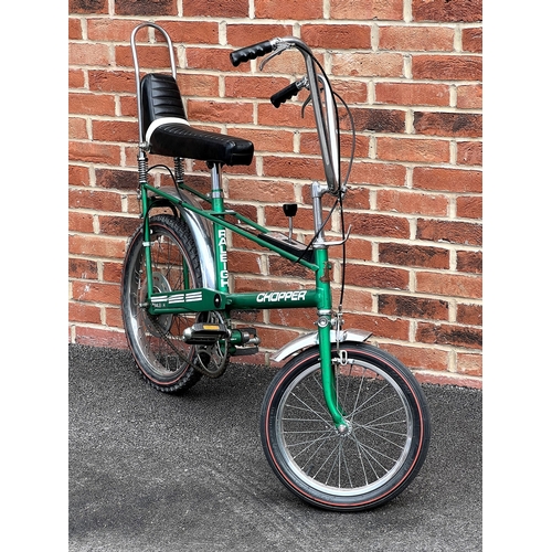 1001 - Raleigh Chopper Mk1 (1970) bicycle in rare ‘Flamboyant Green’. 3-speed AWT shifter Sturmey Archer ge... 