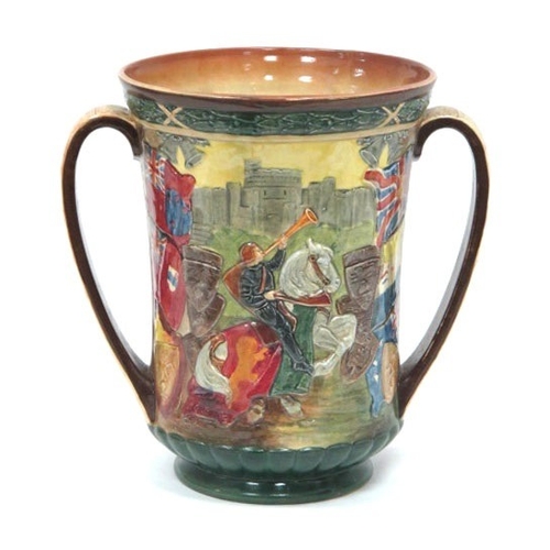 1020 - A Royal Doulton Pottery Two-Handled Loving Cup, to celebrate the coronation of Edward VII, number 31... 