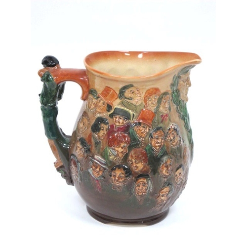 1023 - A Royal Doulton Pottery 'Dickens' Jug, printed marks with list of characters, 27cm high.