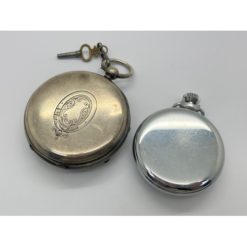 120 - A Victorian Hallmarked Silver Cased Openface Pocketwatch, Chester 1886(?), the unsigned white dial w... 