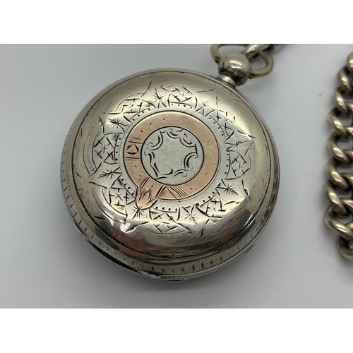 121 - Waltham Watch Company; A Victorian Hallmarked Silver Cased Openfaced Pocketwatch, Birmingham 1890(?)... 