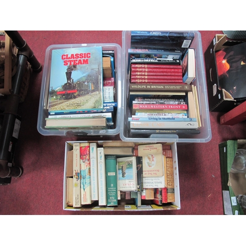 1043 - Three Boxes of General Interest Books, including travel, war, local history, children's etc.