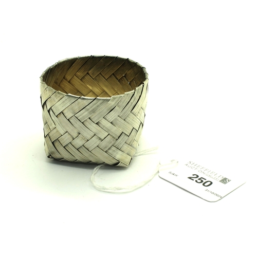 250 - A Mexican Modernist Style Woven Basket, stamped 