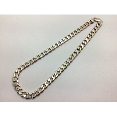 117 - A Chunky Curb Link Chain, stamped 