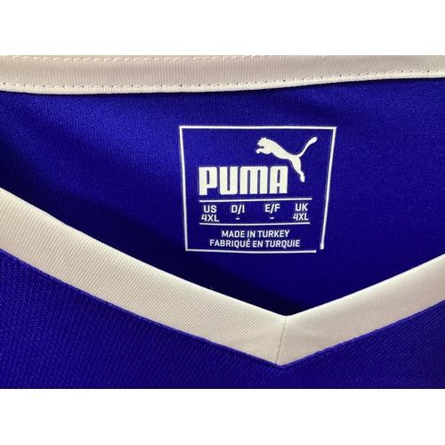 402 - Chesterfield Puma Home Shirts with 'Napit' Logo, one with notation from Dean Saunders (unverified), ... 