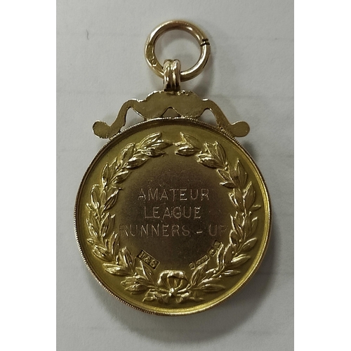 601 - Medal - Sheffield & Hallamshire County Football Association 1922-23 Amateur League Runners Up medal,... 