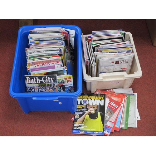 688 - Halifax Town Away Programmes 1995-6 to 2004-5, large quantity:- Two Boxes.