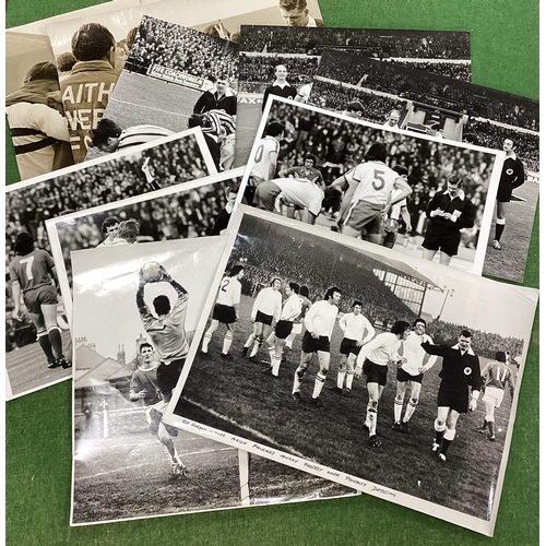 725 - Press Photos Falkirk Complaining to Referee About Penalty Concession v. Rangers 1973. Wales booking ... 