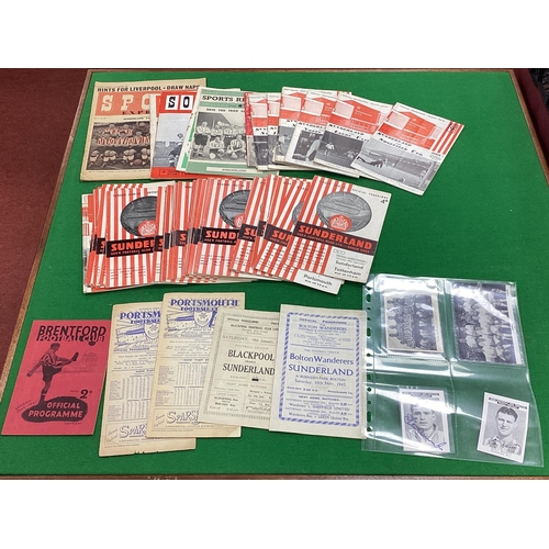 763 - Sunderland Programmes, 45-6 at Bolton, 46-7 at Brentford, Blackpool, at Portsmouth 46-7 and 47-8. Tw... 