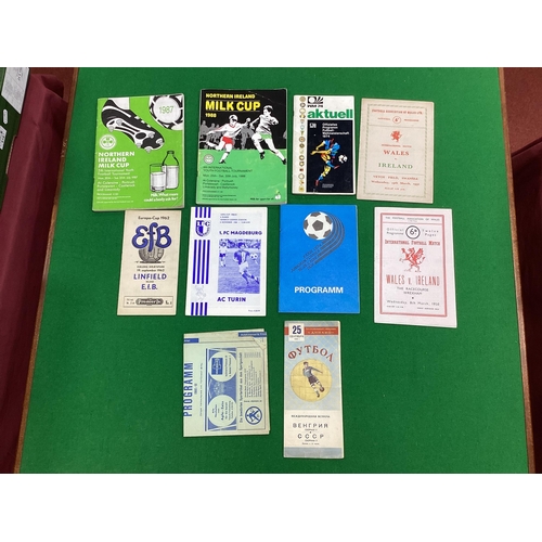 822 - Wales Home Programmes v. Ireland 1949-50, 51-2. 1974 World Cup Programme. 1962 Linfield v. E.F.B. 19... 