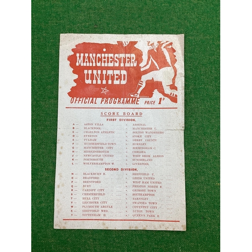 862 - Manchester United Reserves 1949-50 v. Wolves, Reserves, single sheet programme, dated November 26th ... 