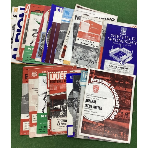 890 - Leeds United Away Programmes 68-9, twenty issues including Nottingham Forest abandoned and played. 6... 