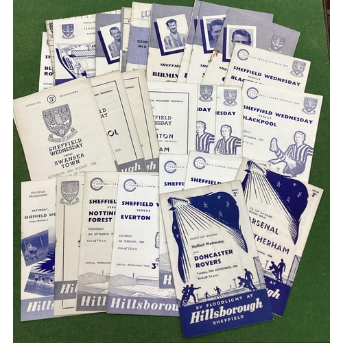 903 - Sheffield Wednesday Home Programmes 1958-9 - 60-1 including 58-9 v. Sheffield United - County Cup Fi... 