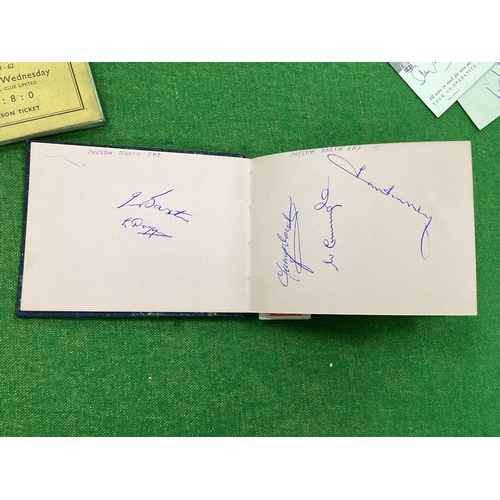 907 - Autographs - Tom Finney. McEvoy, Staniforth, Froggatt, Shiner and other Wednesday players. Peter McP... 