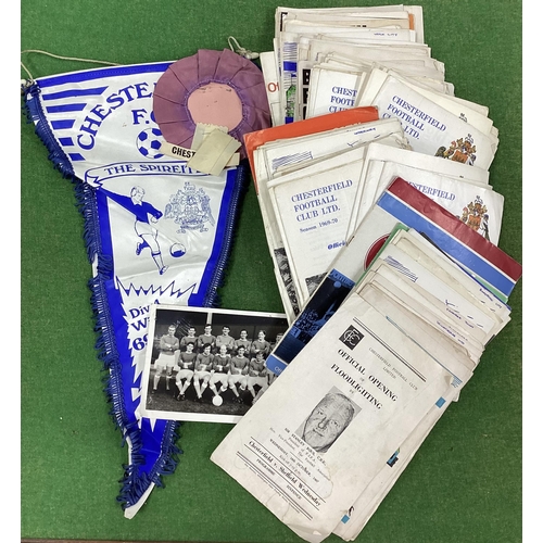 917 - Chesterfield Programmes, 59-60 v. Southampton. 1965-71 large quantity, many homes including floodlig... 