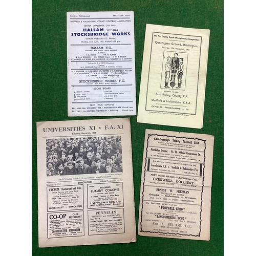 927 - 1950-1 Hallam v. Stocksbridge Works - Senior Cup Final at Hillsborough, single sheet programme, 51-2... 