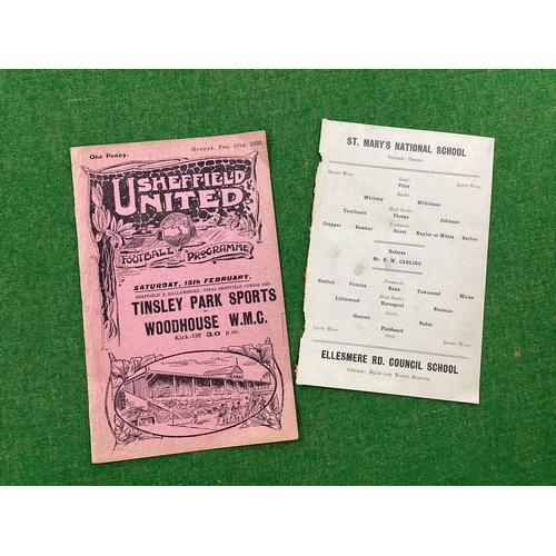 931 - 1929-30 Sheffield United Reserves v. Doncaster Rovers Reserves, four page programme dated February 1... 