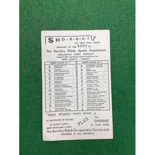 949 - Barnsley Reserves v. Manchester United Reserves 1948-9, four page programme, dated September 25th 19... 