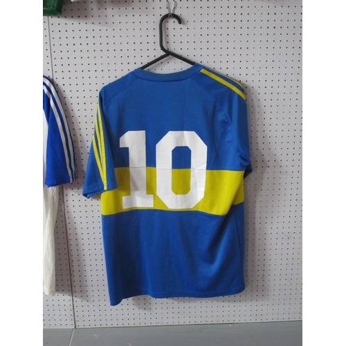 431 - Boca Juniors, 1982, Adidas Blue and Yellow Shirt, Number '10' (Diego Maradona), size L