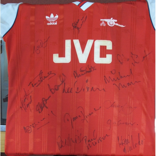 432 - Arsenal 1988-89 Match Worn Adidas Red & White Home Shirt, with 'JVC' logo, Number '10' (Paul Merson)... 