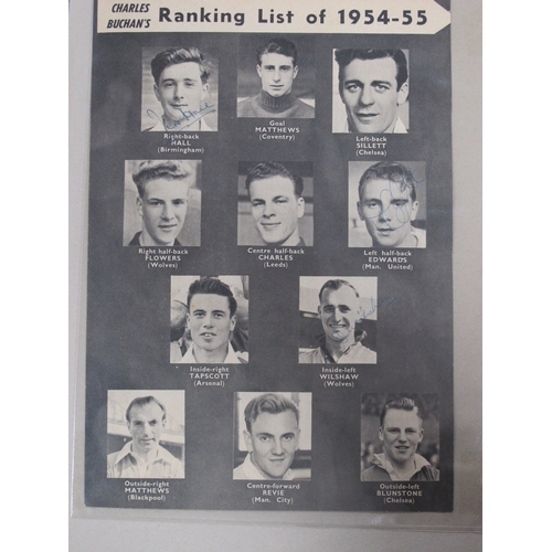 575 - Autographs - John Aston, Alf Ramsay, George Mutch, Duncan Edwards?, Joe Mercer, George Best, Laurie ... 