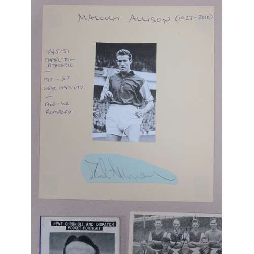 576 - Autographs - Busby Babe Mark Jones, Malcolm Allison, Jimmy Baxter, many teams including Burnley, Bla... 