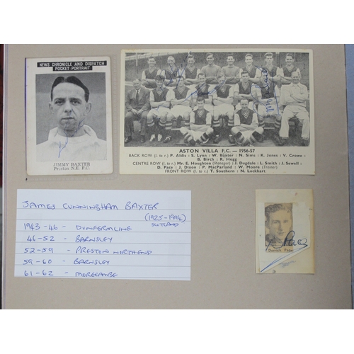 576 - Autographs - Busby Babe Mark Jones, Malcolm Allison, Jimmy Baxter, many teams including Burnley, Bla... 