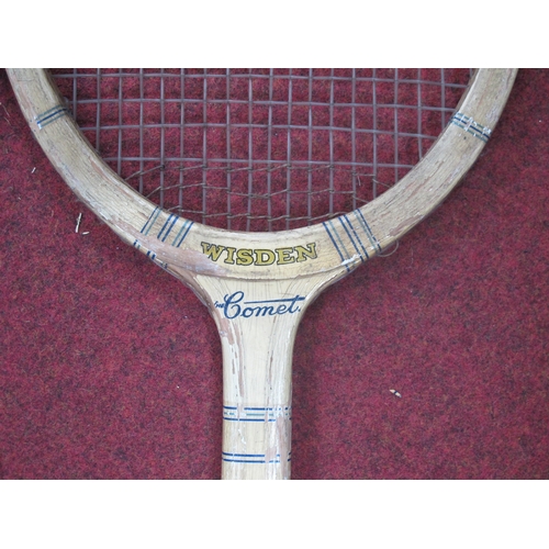 500 - Tennis Rackets - Slazenger Demon Fishtail. Doherty Long, Bancroft, Speed Bird De Luxe, Wisden Comet.... 