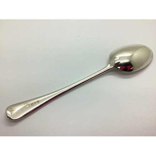 53 - A Hallmarked Silver Serving Spoon, D.F, London 1919, rattail pattern verso, approximately 24cm long ... 