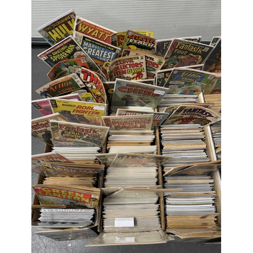 503 - Approximately One Thousand Four Hundred (1400) American Comics from 1950's to Modern. (Five Boxes).