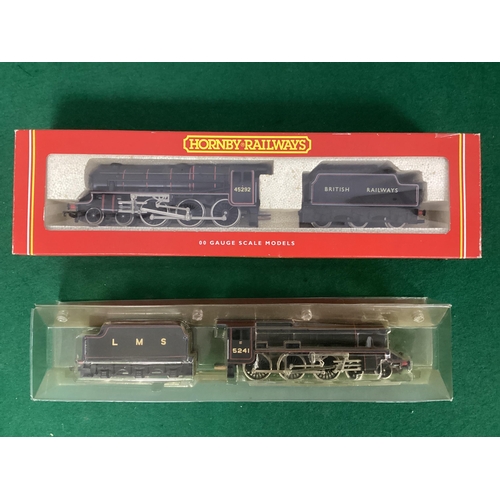 598 - Two Hornby OO Gauge Black Five 4-6-0 locomotives, one boxed, one in protective plastic case, unteste... 