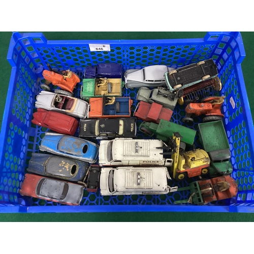 646 - A Quantity of Original Dinky Diecast Vehicles, all playworn, sometimes broken. (20 +)